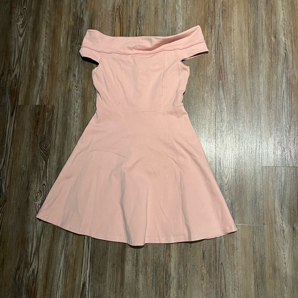LULUS pink off the shoulder dress size XS